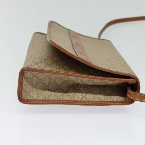 Authentic CELINE Macadam Canvas Shoulder Bag Beige - Picture 11 of 16